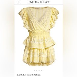 LoveShackFancy Gwen Tiered Ruffle Dress XS